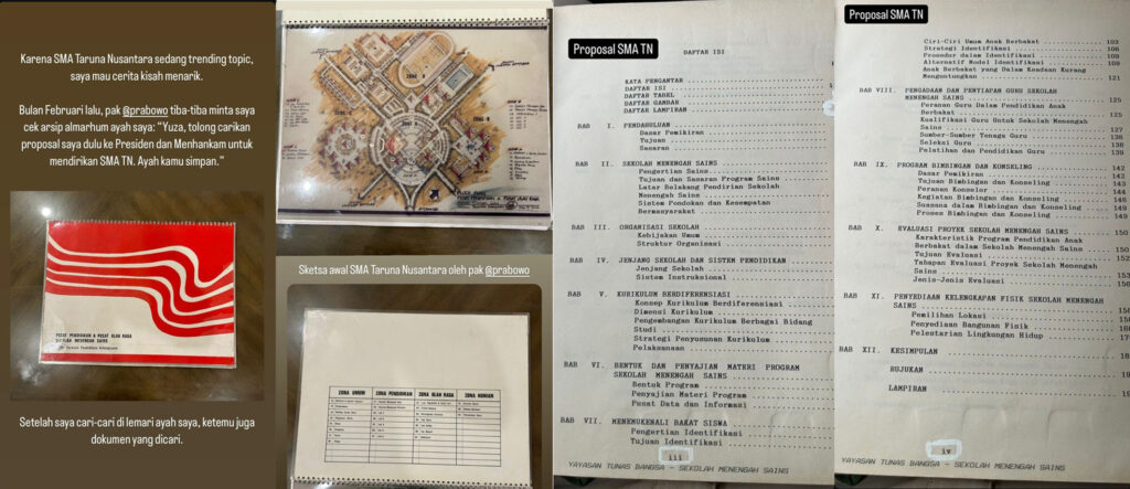 Putra Dr. Boyke Setiawan Mengungkap Arsip Usulan Prabowo Subianto Mendirikan SMA Taruna Nusantara pada Tahun 1988